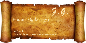 Feuer György névjegykártya
