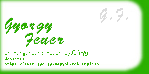 gyorgy feuer business card